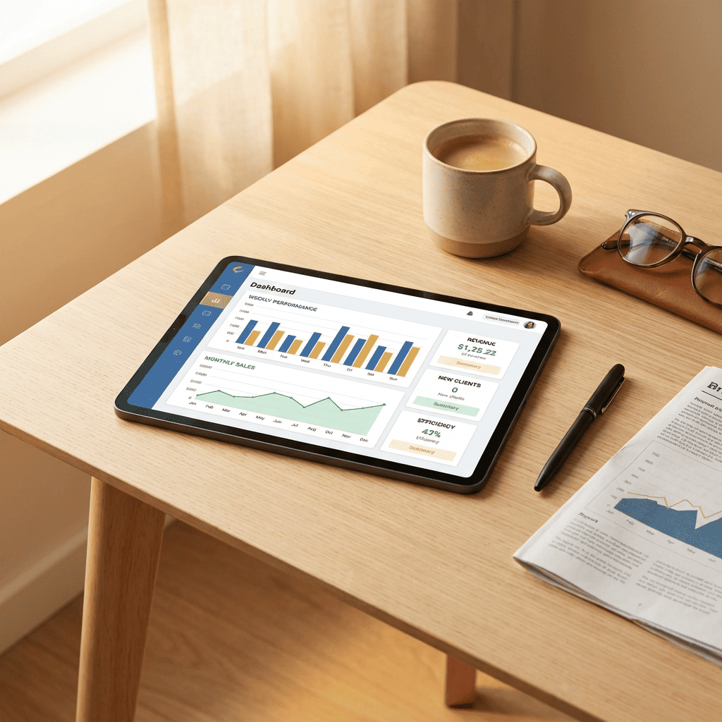 AI自動レポートのダッシュボード