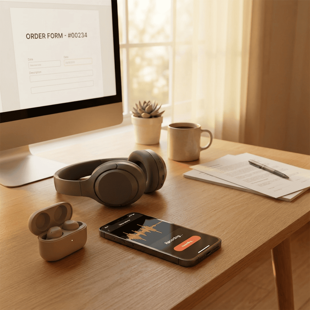 音声入力・電話AIのイメージ