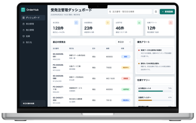 受発注管理システムのスクラッチ開発