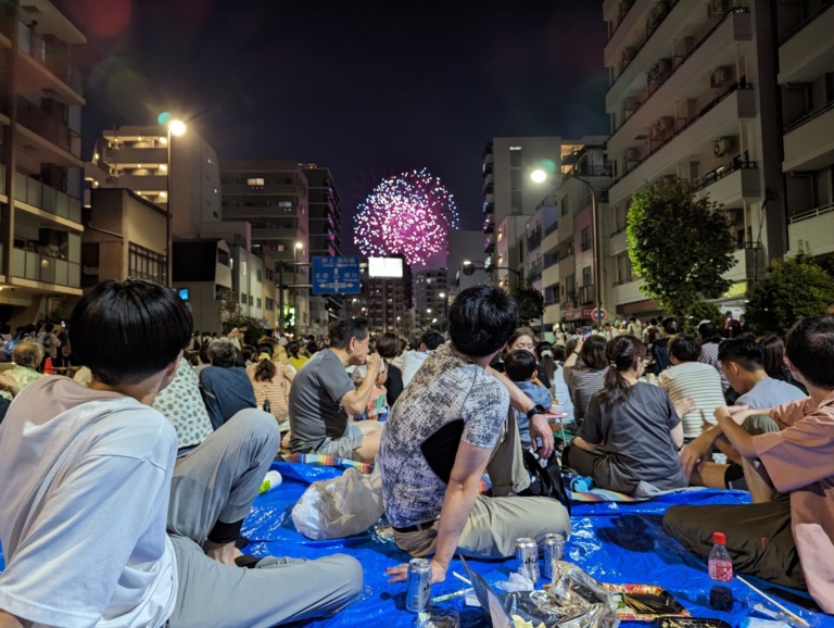 4年ぶりの墨田区花火大会！花火が綺麗でした！