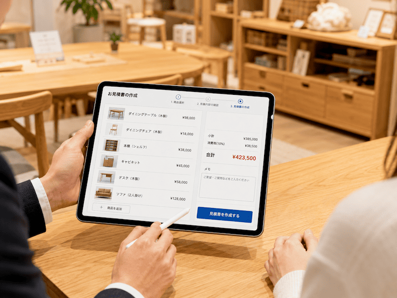 展示会用のタブレット見積書システムの構築